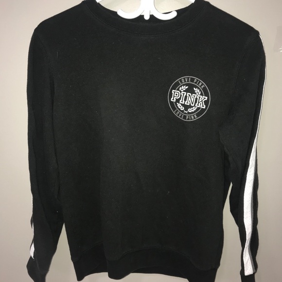 PINK black sweater with white stripes - Picture 1 of 6